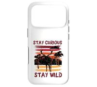 Carcasa para iPhone 17 Pro Curious Stay Wild Deer Sunset Nature Lover Outdoor Vintage