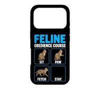 Carcasa para iPhone 17 Pro Curso de obediencia Felina Entrenamiento de Gatos Divertidos
