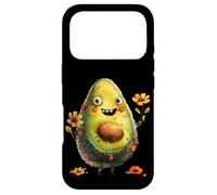 Carcasa para iPhone 17 Pro Cute Avocado Graphic For Vegan Women and Girls Happy Face