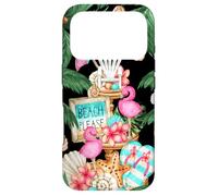 Carcasa para iPhone 17 Pro Cute Beach Motif with Flamingo Flip Flops For Summer Lover