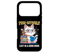 Carcasa para iPhone 17 Pro Cute Cat Book Lover Paw-sitively Reading Accessories