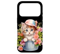 Carcasa para iPhone 17 Pro Cute Cat Flower Graphic For Women Girls Mother of Kittens