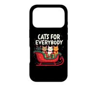 Carcasa para iPhone 17 Pro Cute Cats for Everybody Festive Christmas Sleigh Scene