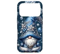 Carcasa para iPhone 17 Pro Cute Christmas GNOME In Winter Dress For Xmas Blue Snowflake