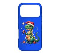 Carcasa para iPhone 17 Pro Cute Christmas T-Rex Shirt Dinosaur Lights & Candy Cane