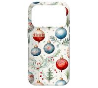Carcasa para iPhone 17 Pro Cute Christmas Tree Balls Mistletoe Decor Floral Christmas