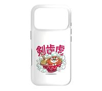 Carcasa para iPhone 17 Pro Cute Chubby Tiger Ramen Noodle Bowl Japanese Foodie Lover