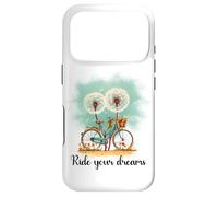 Carcasa para iPhone 17 Pro Cute Cycling Dandelion Bike Rider Women Bicycle Cyclist