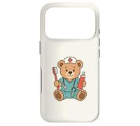 Carcasa para iPhone 17 Pro Cute Dental Nurse Teddy Bear Student Dentist Office Staff