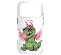 Carcasa para iPhone 17 Pro Cute Dinosaur Angel Valentine's Day Gum Love