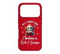 Carcasa para iPhone 17 Pro Cute Dragon Book For All I Want Christmas is Books & Dragons