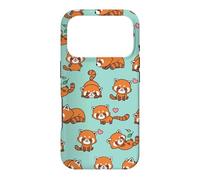 Carcasa para iPhone 17 Pro Cute Funny Kawaii Womens Girls Kids Red Panda Lover Pattern