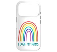 Carcasa para iPhone 17 Pro Cute I Love My Moms Rainbow Family Two Mothers 2 Mommies