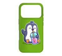 Carcasa para iPhone 17 Pro Cute Kawai Womens Kids Boba Tea Bubble Tea Penguin Lover