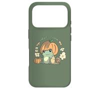 Carcasa para iPhone 17 Pro Cute Kawaii Fall Cottagecore Aesthetic Frog with Pumpkin