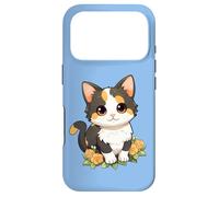 Carcasa para iPhone 17 Pro Cute Kawaii Kids Girls Womens Flowers Calico Cat Lover