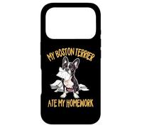 Carcasa para iPhone 17 Pro Cute Kids Boys Girls Funny Ate My Homework Bostie Dog Lover
