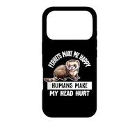 Carcasa para iPhone 17 Pro Cute Kids Womens Mens Lover Pet Ferrets Make Me Happy