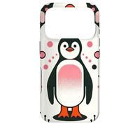 Carcasa para iPhone 17 Pro Cute Little Pink Salmon Penguin Retro 60s Geometry Pattern