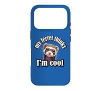 Carcasa para iPhone 17 Pro Cute Mens Womens Kids Lover Ferret Thinks Im Cool