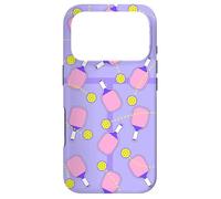 Carcasa para iPhone 17 Pro Cute Pink Paddle Pickleball Court Design for Girls