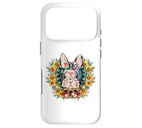 Carcasa para iPhone 17 Pro Cute Sunflower Motif For Women - Easter Bunny with Glasses