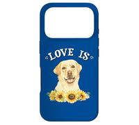Carcasa para iPhone 17 Pro Cute Sunflowers Love Is Yellow Lab Lover