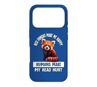 Carcasa para iPhone 17 Pro Cute Womens Girls Kids Red Pandas Make Me Happy Not Humans