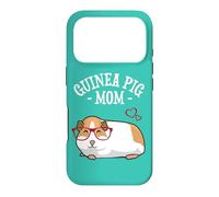 Carcasa para iPhone 17 Pro Cute Womens Girls Red Glasses Guinea Pig Mom Lover