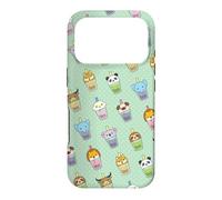 Carcasa para iPhone 17 Pro Cute Womens Kids Girls Kawaii Bubble Boba Tea Animals