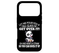 Carcasa para iPhone 17 Pro Cute Womens Kids Kawaii Suck It Up Get Over It Panda Lover