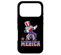 Carcasa para iPhone 17 Pro Dabbing Uncle Sam America Flag Patriotic 4th of July