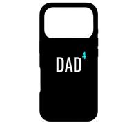 Carcasa para iPhone 17 Pro Dad to The Power of 4 Mathematics Math Father of Four Kids