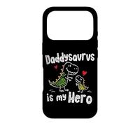 Carcasa para iPhone 17 Pro Daddysaurus es mi héroe, Lindo Doodle para niños, papá, Amantes de los Dinosaurios