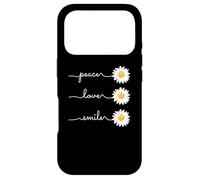 Carcasa para iPhone 17 Pro Daisy Plant Peace Love Smile Common Daisy Flower