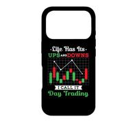Carcasa para iPhone 17 Pro Day Trading Gráfico de Velas del Mercado de valores Juego de Palabras sarcástico