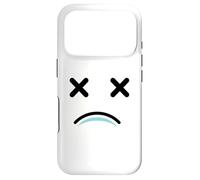 Carcasa para iPhone 17 Pro Dead Tired Face - Funny Cartoon White/Blue