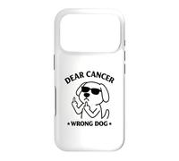 Carcasa para iPhone 17 Pro Dear Cancer Wrong Dog Funny Cancer Concientización del Cáncer Diseño de Perro