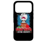 Carcasa para iPhone 17 Pro Dear Santa Define Naughty Papillon Dog Funny Christmas