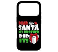 Carcasa para iPhone 17 Pro Dear Santa My Brother Did It - Camisetas navideñas Familiares