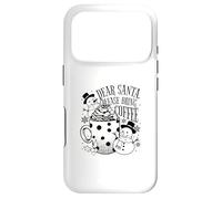 Carcasa para iPhone 17 Pro Dear Santa Please Bring Coffee - Navidad Divertida