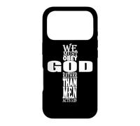Carcasa para iPhone 17 Pro Debemos Obedecer a Dios Antes Que a los Hombres Verso de la Biblia Hechos 5:29