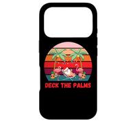 Carcasa para iPhone 17 Pro Deck The Palms - Navidad en Julio Santa Bebiendo un cóctel
