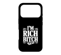 Carcasa para iPhone 17 Pro Declaración de I'm Rich Bitch para los Amantes de la Actitud adinerada