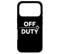 Carcasa para iPhone 17 Pro Declaración de mentalidad Relajada mínima Fuera de Servicio