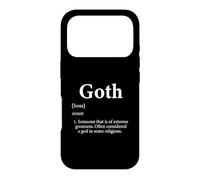 Carcasa para iPhone 17 Pro Definición de Dios gótico Divertida decoración gótica cumpleaños Orgullo gótico