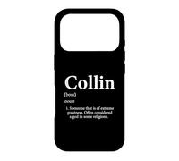 Carcasa para iPhone 17 Pro Definición Divertida de Collin God con Nombre de niño para Collins