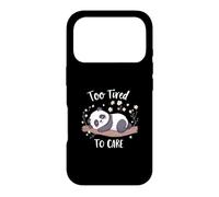 Carcasa para iPhone 17 Pro Demasiado Cansado para Cuidar Dormir Panda Arte Relax