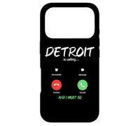 Carcasa para iPhone 17 Pro Detroit está Llamando y Debo IR a Michigan de Viaje