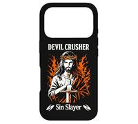 Carcasa para iPhone 17 Pro Devil Crusher Pecado Slayer Jesús Guerra Espiritual Cristiano